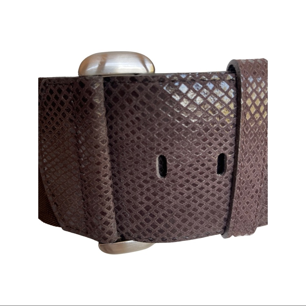 Vintage 90’s The Limited wide brown, faux snake skin, stretch - Picture 5 of 5